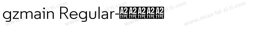gzmain Regular字体转换